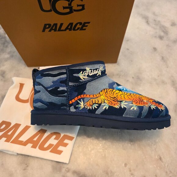 New Ugg x Palace Ultra Mini Boot Blue Camo - Picture 8 of 13